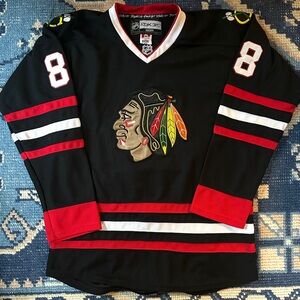 NHL Chicago Blackhawks Hockey Jersey Patrick Kane #88 Red and Black Reebok XL